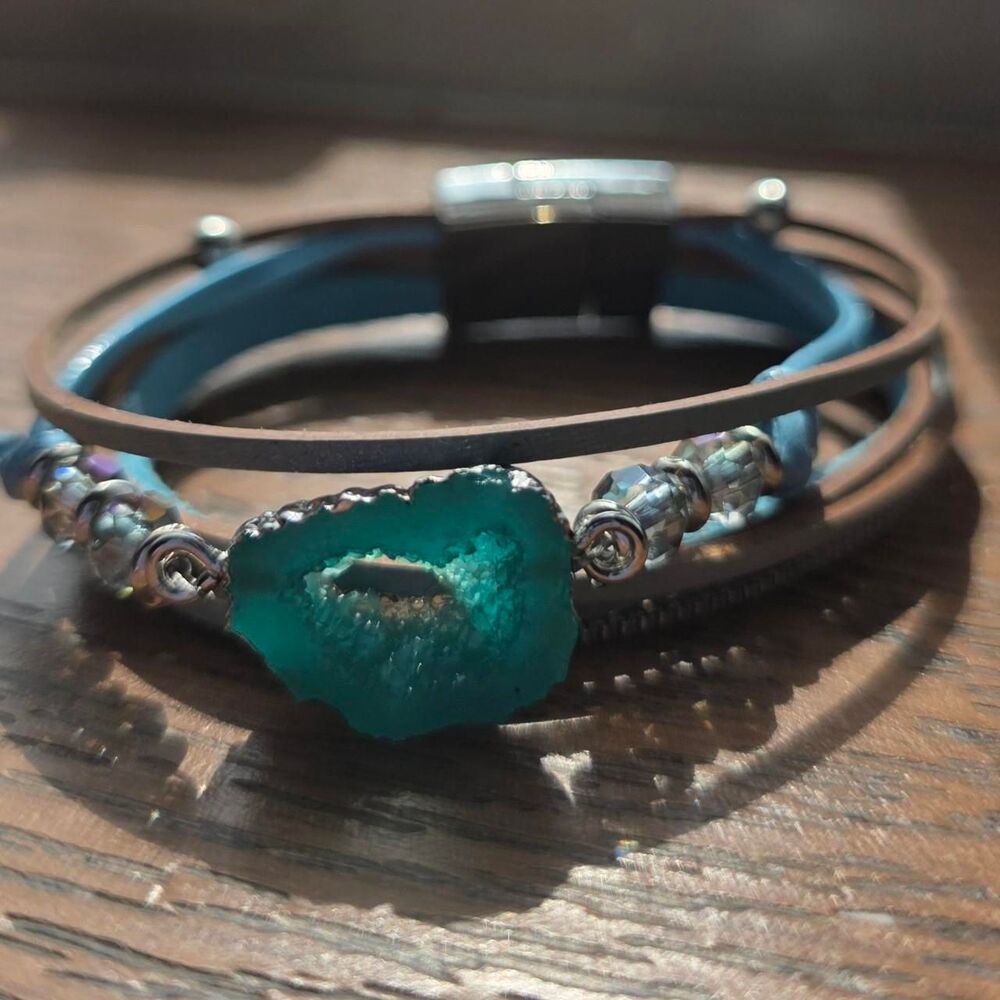 No-brand Women's Silver and Blue Jewellery